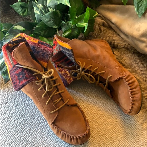 American Rag Shoes - American Rag Leather Suede Bootie